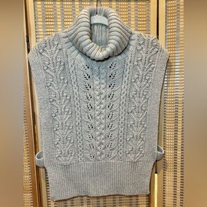 Veronica Beard Light Gray Cowl Neck Sweater Vest